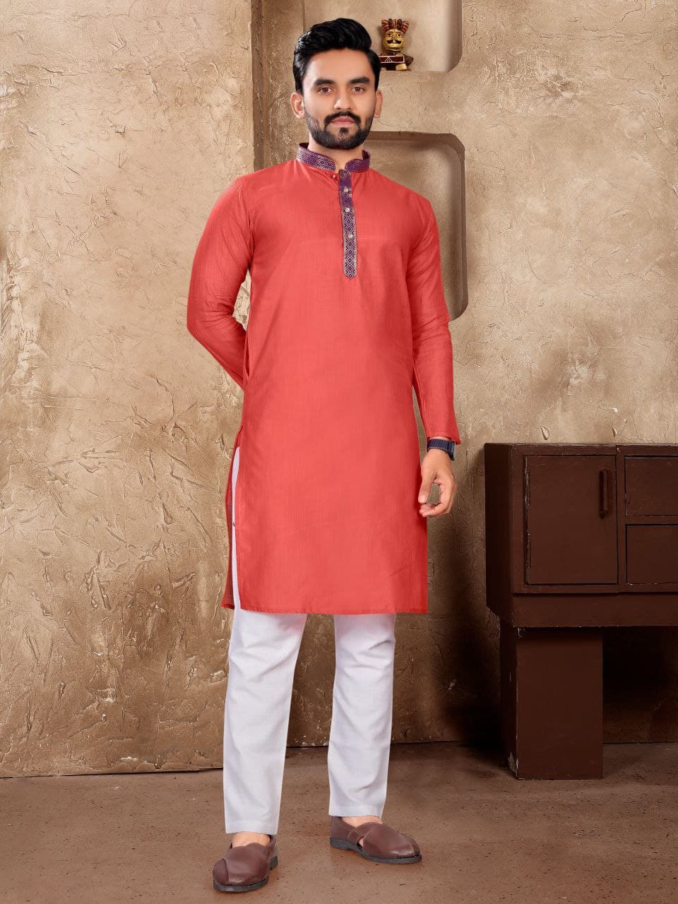 Silk Woven Kurta Pajama For Men Silk Woven Kurta Pajama For Men